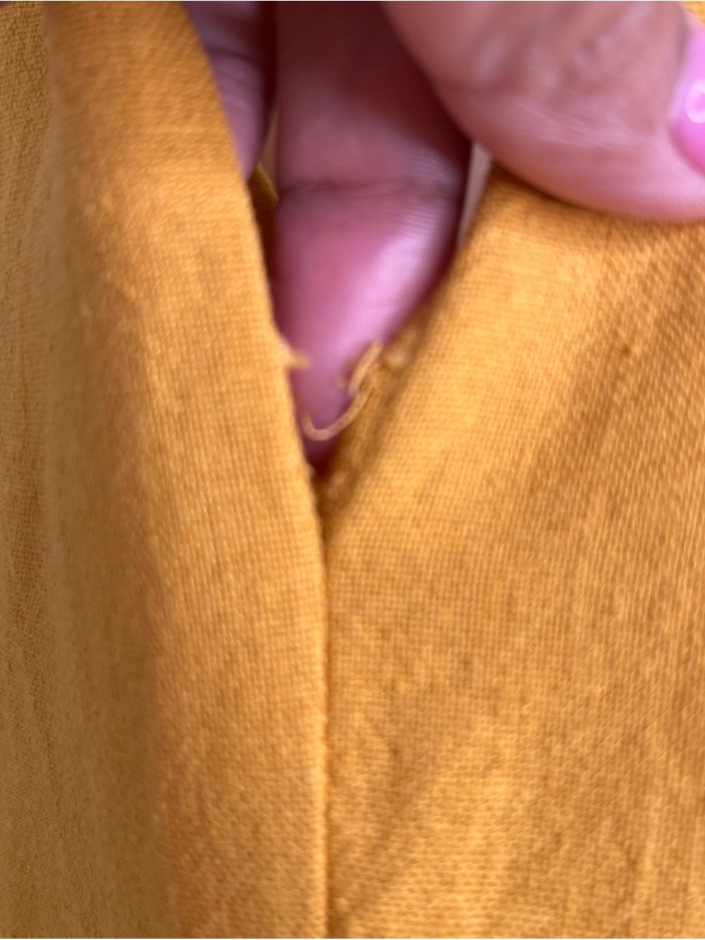 DREW by Anthropology Linen Minimalist Jumpsuit Pockets Drawstring Lrg Mustard - Picture 9 of 16